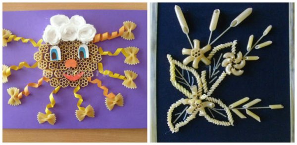 Панно из макаронных изделий