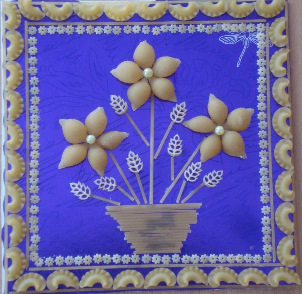 Панно из макаронных изделий