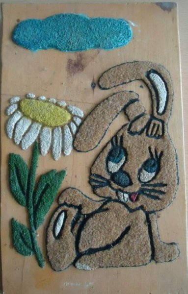 Рисование манной крупой