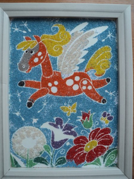 Аппликация манной крупой