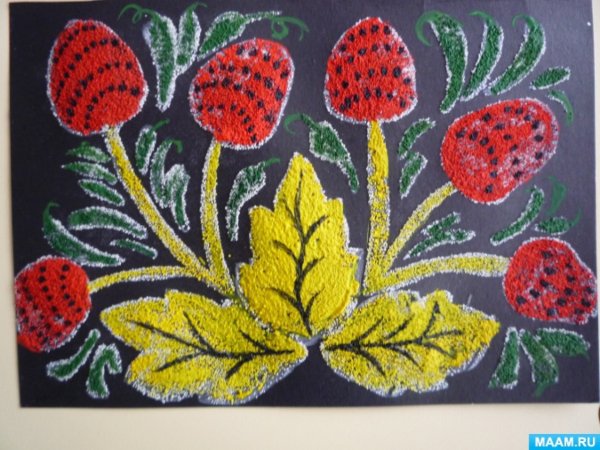 Рисование манкой в детском саду