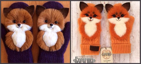 Аппликация из меха