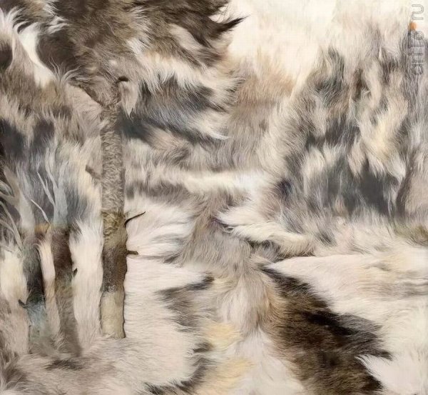 Панно из кусочков меха