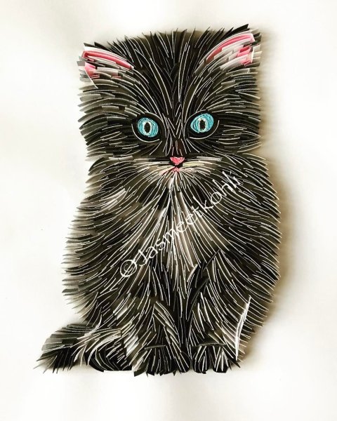 Поделка кот объемный