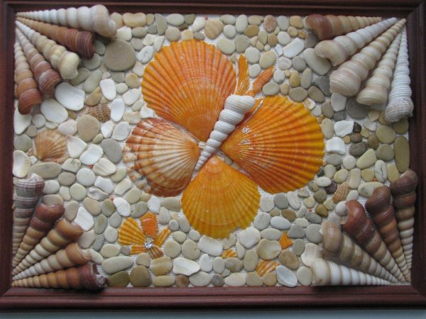 Панно с ракушками на стену