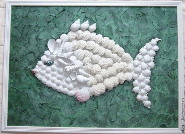 Аппликация с ракушками