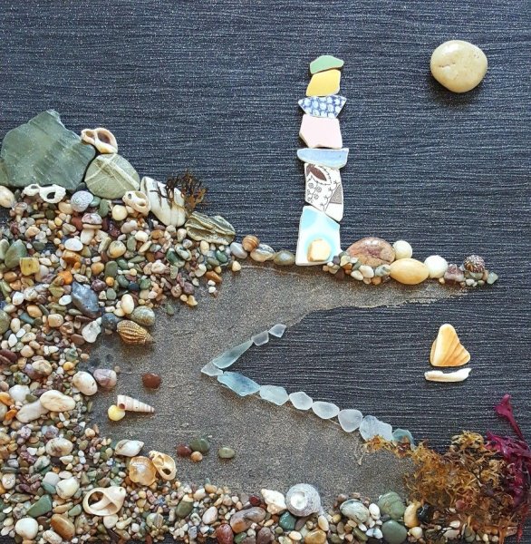 Поделки из ракушек и камешков