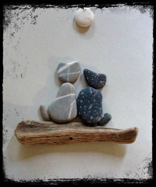 Поделки из морских камушков