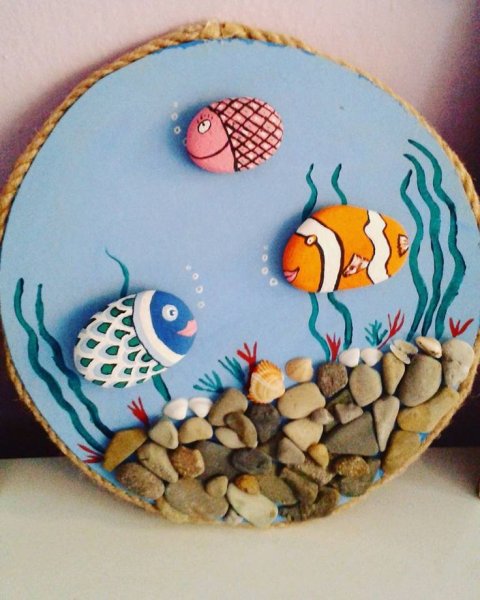 Панно из камней для детей