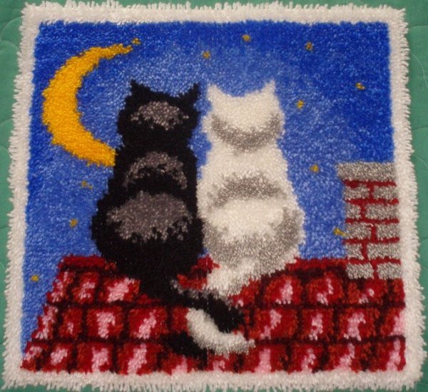 Аппликация из резаных нитей