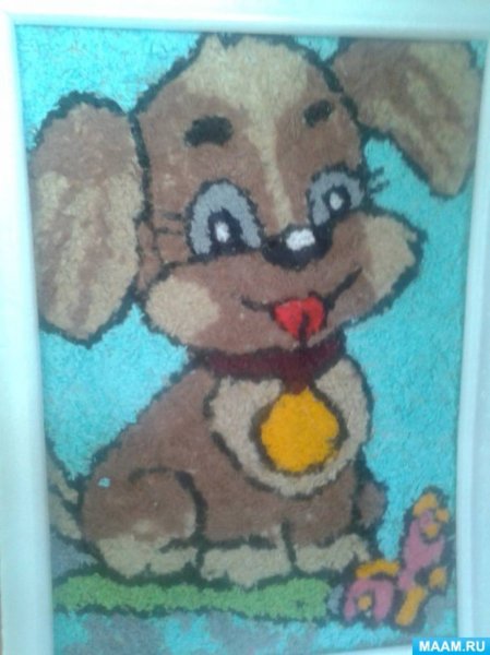 Аппликация из ниток