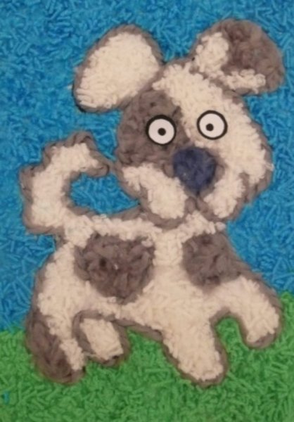 Аппликация из нарезанных нитей