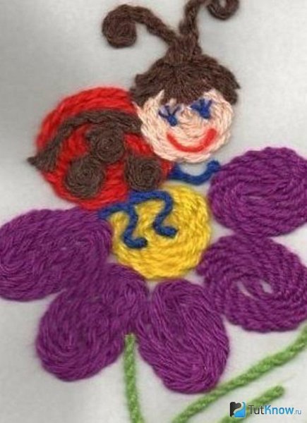 Аппликация нитками