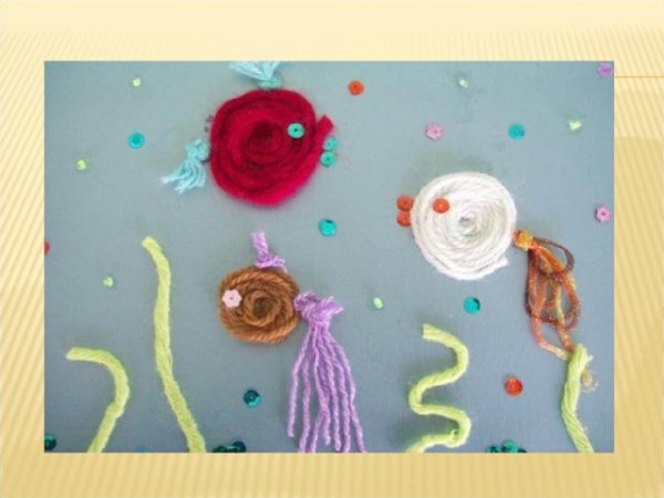 Аппликация из ниток в детском саду