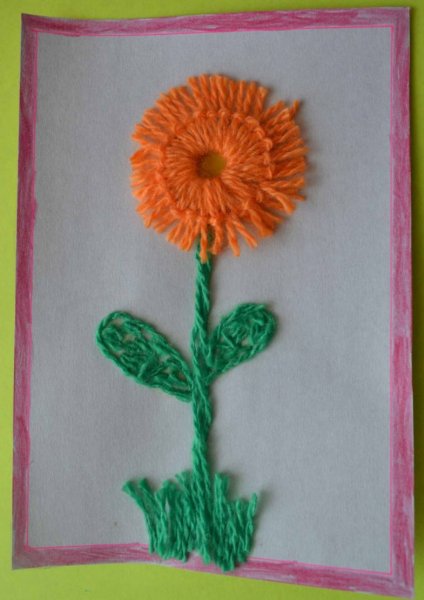 Аппликация из ниток