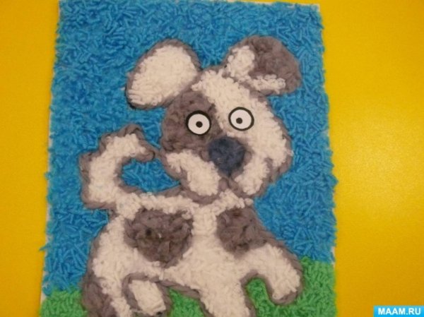 Аппликация из ниток