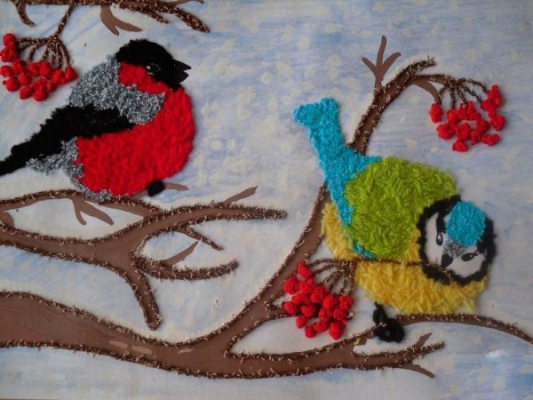 Зимняя аппликация для детей