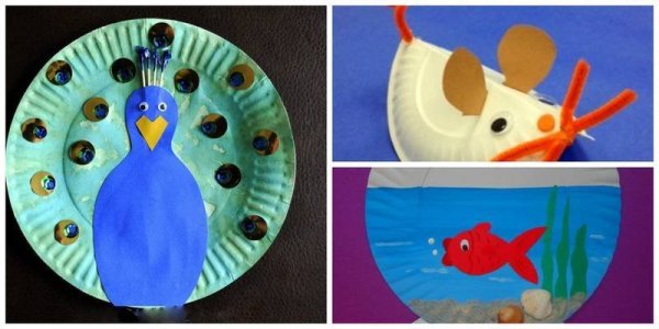 Поделки из бумажных тарелок для детей