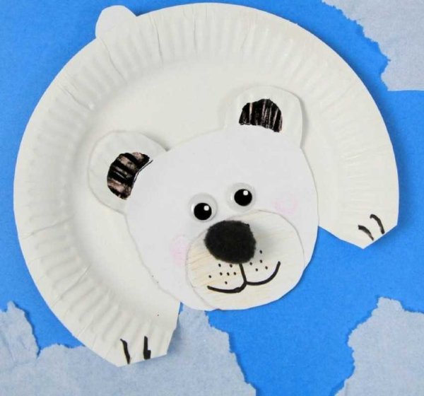Животные из одноразовых тарелок