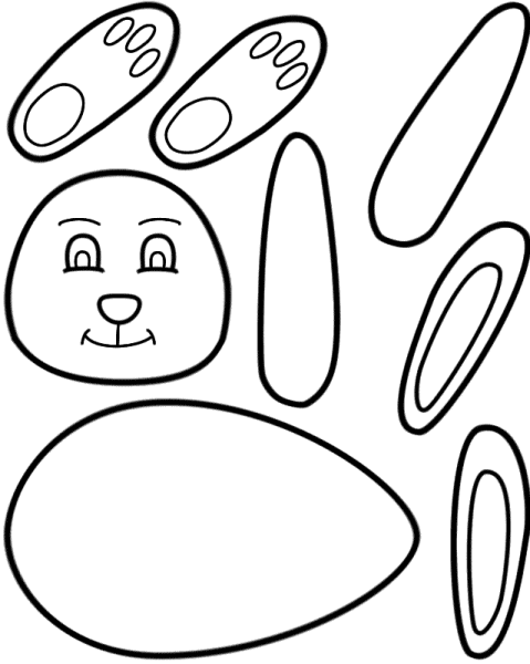 Аппликация зайчик