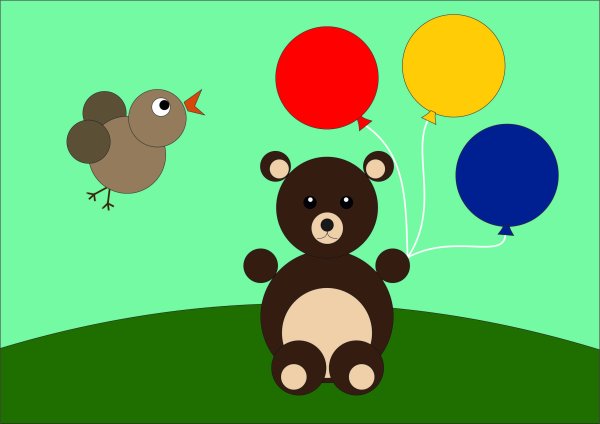 Аппликация из кругов