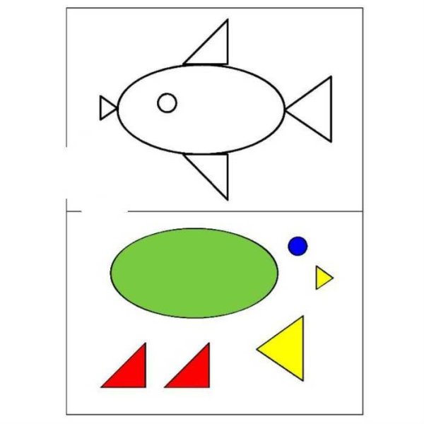 Рыбка из геометрических фигур