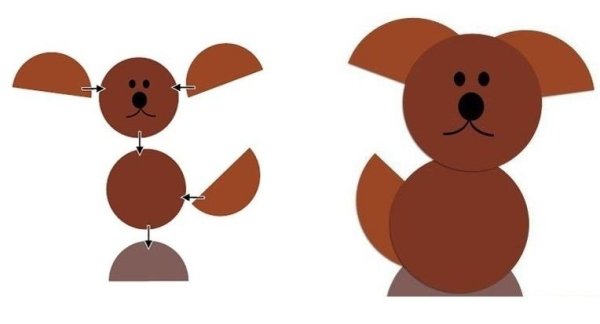 Аппликация из кругов