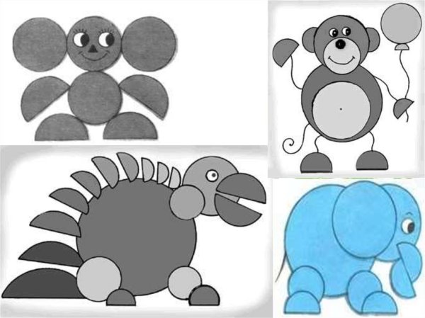 Аппликация из кругов