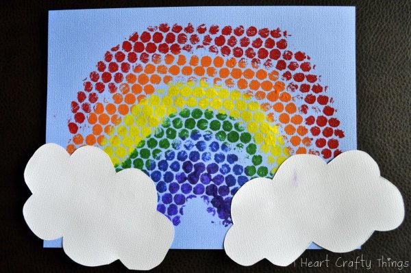 Рисование пузырчатой пленкой