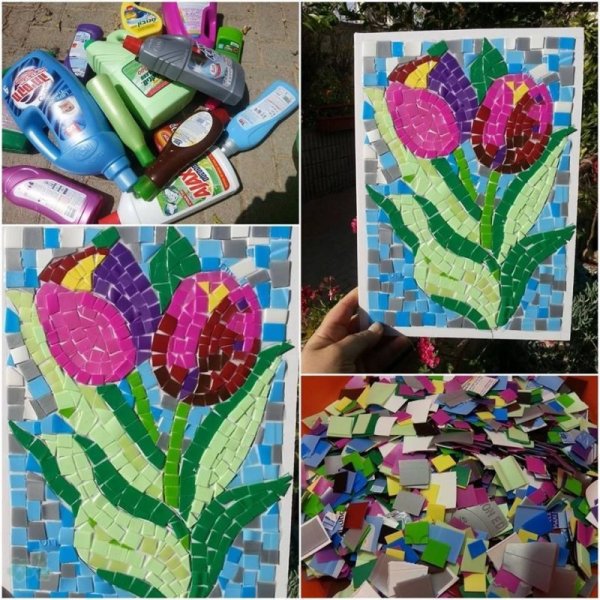 Мозаика из подручных материалов