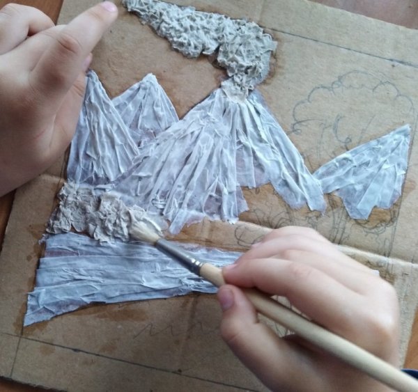 Картины из туалетной бумаги