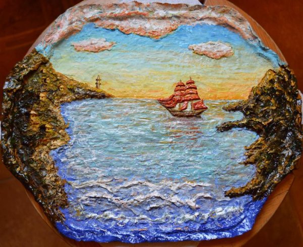 Панно в технике папье маше