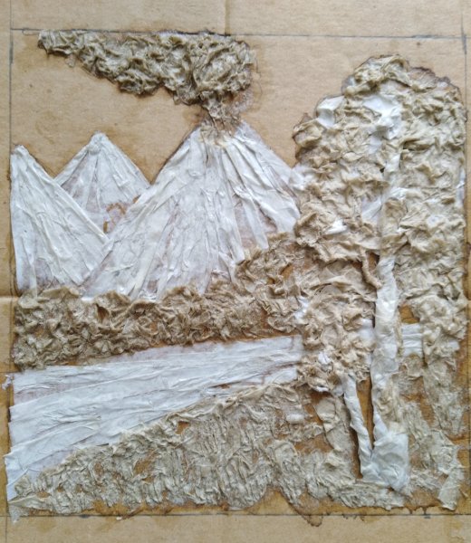 Рельеф из папье маше