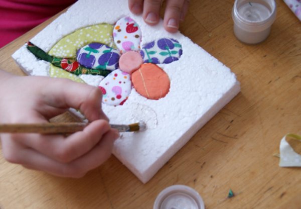 Поделки из пенопласта и ткани