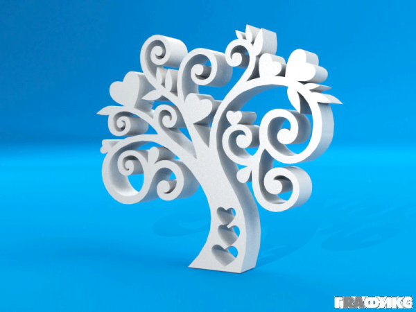 Объемное дерево из пенопласта