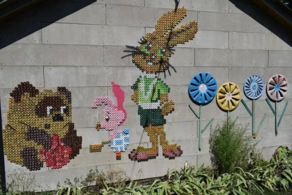 Мозаика из крышек