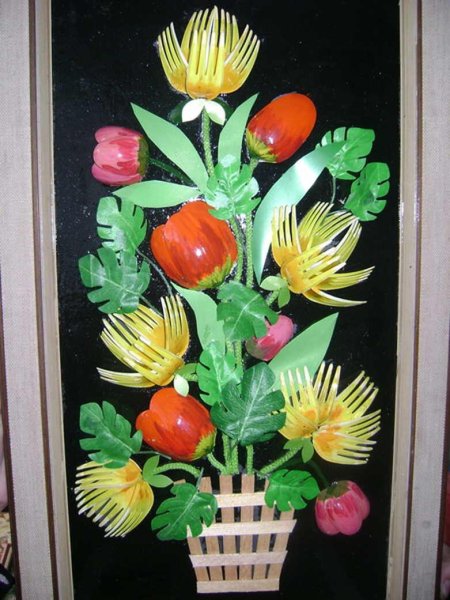 Цветы из одноразовых ложек и вилок