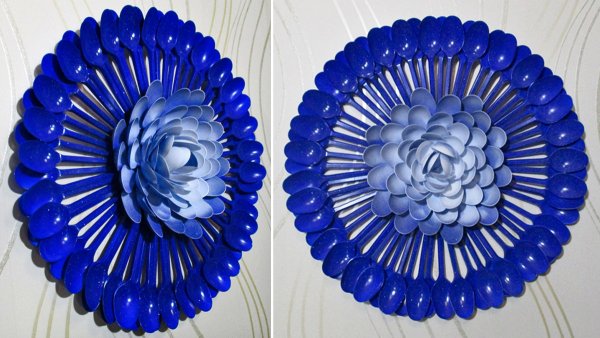 Цветы из одноразовой посуды