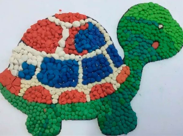 Мозаика из пластилина для детей