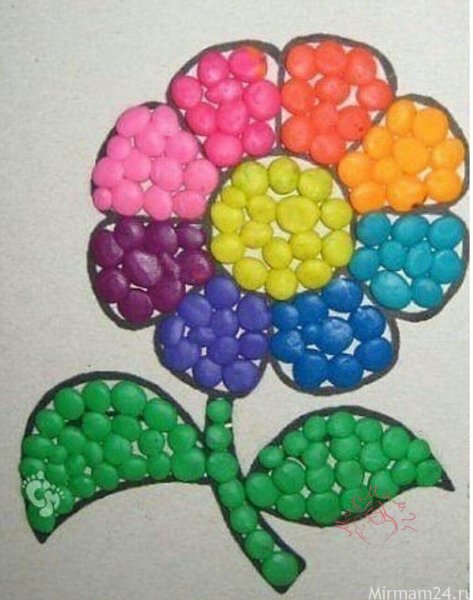 Мозаика пластилилином