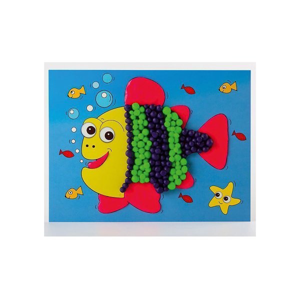 Апликация из пластилинорвых шарикрвл