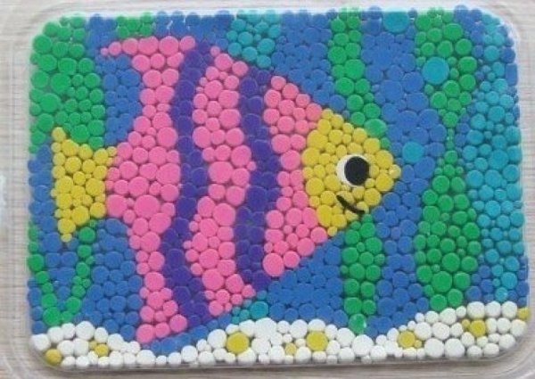 Мозаика из пластилина для детей