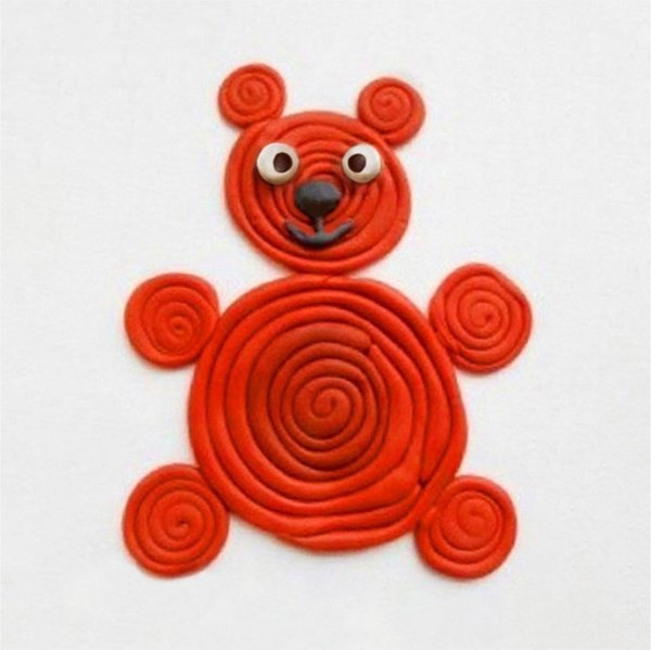 Лепим из пластилинрвых жгутов