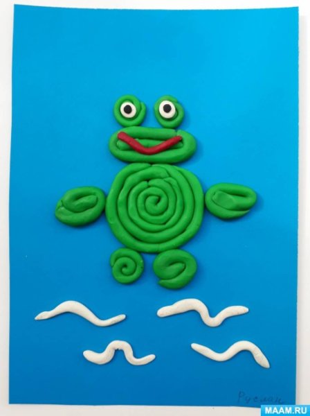 Аппликация из пластилиновых жгутиков