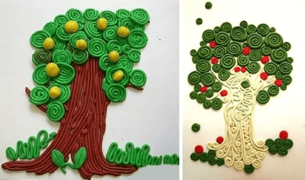 Техника лепки из жгутиков пластилина