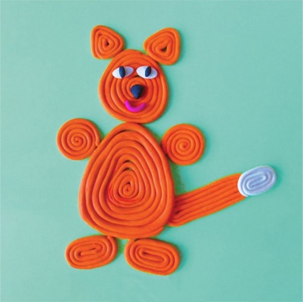 Аппликация из пластилиновых жгутиков