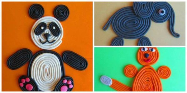 Аппликация из жгутиков