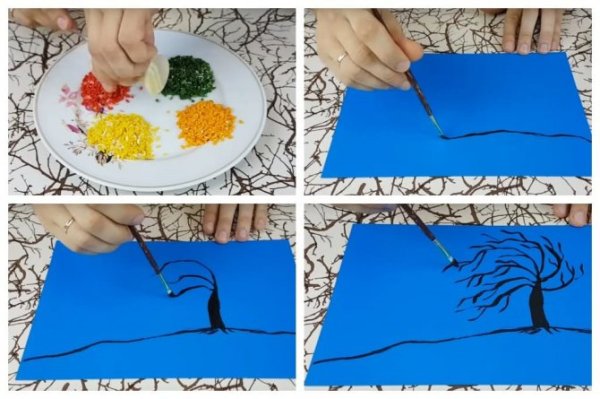 Рисуем с детьми подручными средствами