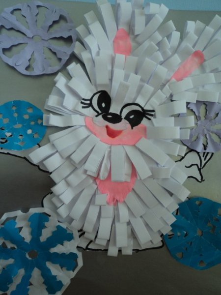 Аппликация из бумажных полосок