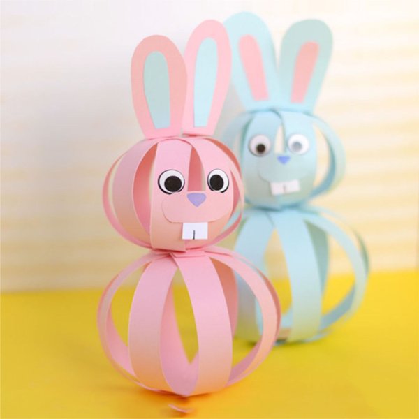 Кролик из полосок бумаги